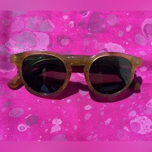 Brown Round Frame Sunglasses